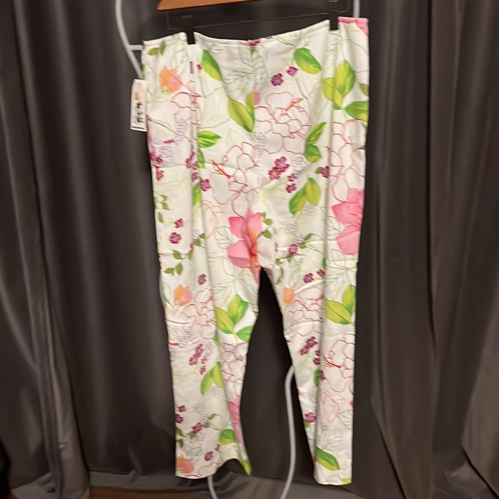 Pants top set floral ankle length tropical print never worn - Picture 6 of 10